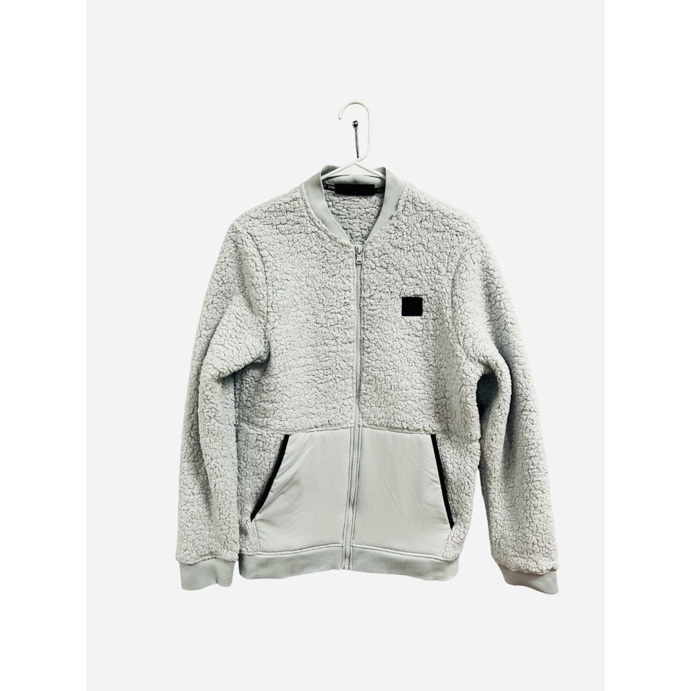 Under Armour Sherpa Bomber Jacket Gray Ultra-soft Comfort Men's Size S - Picture 8 of 10